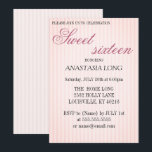 Reserve A Data Cor De Rosa Moderna E Elegante Guardar A Data<br><div class="desc">Um convite moderno,  legal,  cor-de-rosa,  16</div>