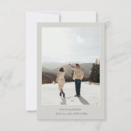 Reserve A Data Cor Elegante Simples Texto e Foto / Casamento