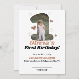 Reserve A Data Corações do Ursinho bege minimalista do primeiro a