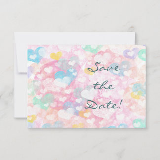Reserve A Data Corações em Camadas Aquarela Casamento Salve a Dat