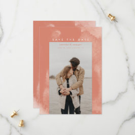 Reserve A Data Coral Cor d'água do Boho Rosa Salvar a Data