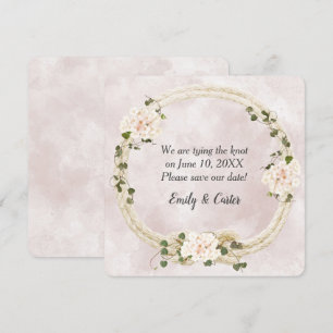 Reserve A Data Corda Amarrada Com Ramalhetes De Hortênsias