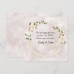 Reserve A Data Corda Branca Com Bouquets De Hortênsias