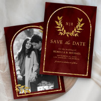 Coroa de Folhas de Louro Dourado Casamento Vermelh