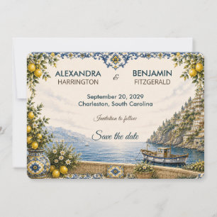 Reserve A Data Costa Amalfitana   Azulejo Italiano de Casamento n