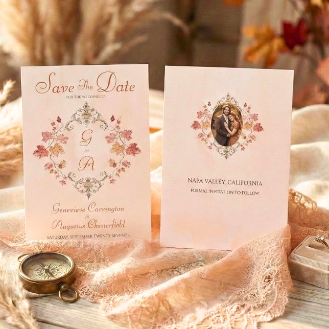 Reserve A Data Country Elegance Autumn Watercolor Leaves Photo (Criador carregado)