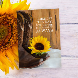Reserve A Data Country Sunflower Western Weding Save the Date