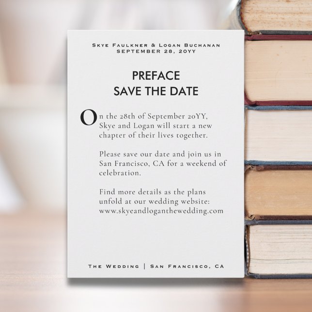 Reserve A Data Creative Book Page Wedding Save the Date (The perfect Preface to your bookish library wedding: A unique book page Save the Date.)