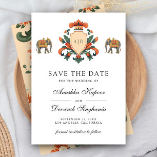 Reserve A Data Crest Vintage Elefante Real Casamento Hindu Indian