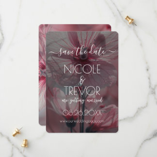 Reserve A Data Crie o seu - Flores Translúcidas Rosa