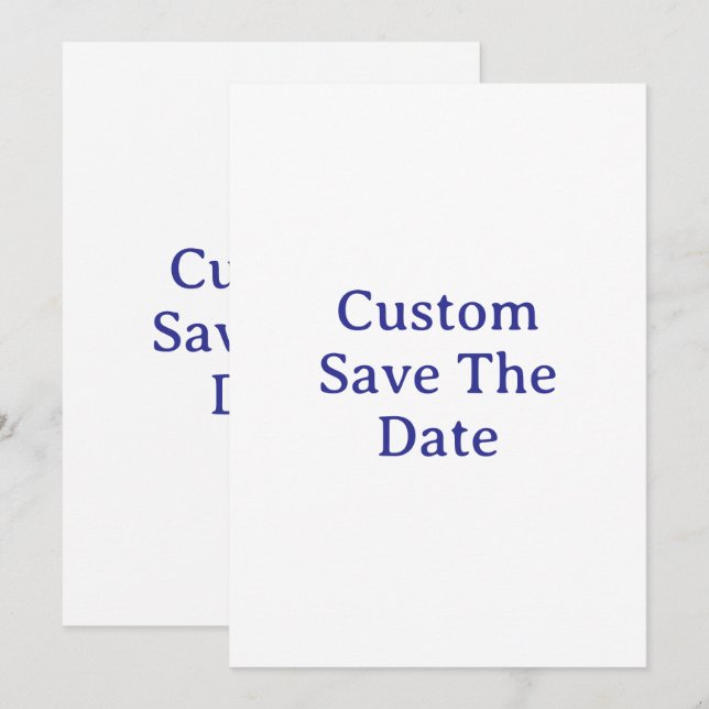 Reserve A Data Crie seu Personalizado 5" x 7" (Frente/Verso)