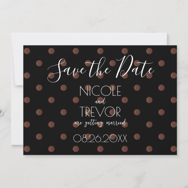 Reserve A Data Crie seu próprio - Simples Polkadots Retro (Frente)