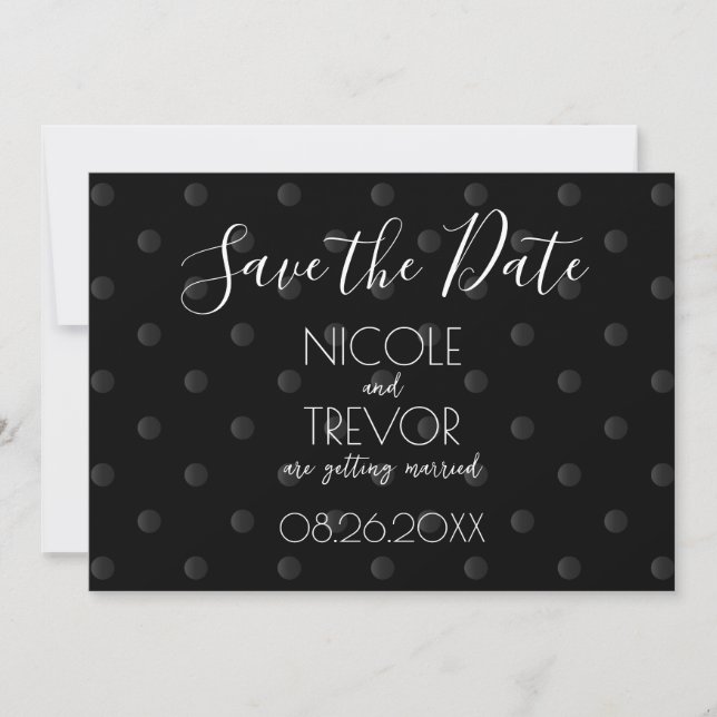 Reserve A Data Crie seu próprio - Simples Polkadots Retro (Frente)