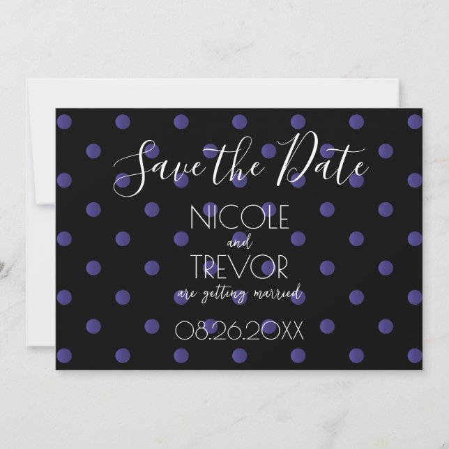 Reserve A Data Crie seu próprio - Simples Polkadots Retro (Frente)