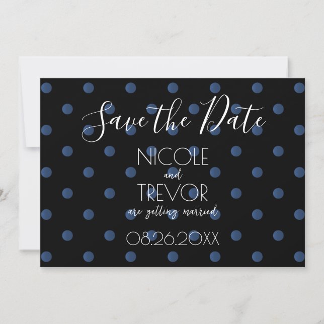 Reserve A Data Crie seu próprio - Simples Polkadots Retro (Frente)