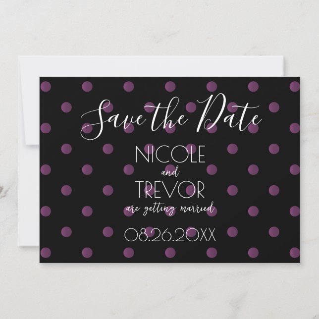Reserve A Data Crie seu próprio - Simples Polkadots Retro (Frente)