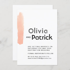 Reserve A Data Curso de pincel rosa elegante. Casamento simples m