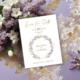 Reserve A Data Custom Lilac Elegant Garland Wreath Wedding