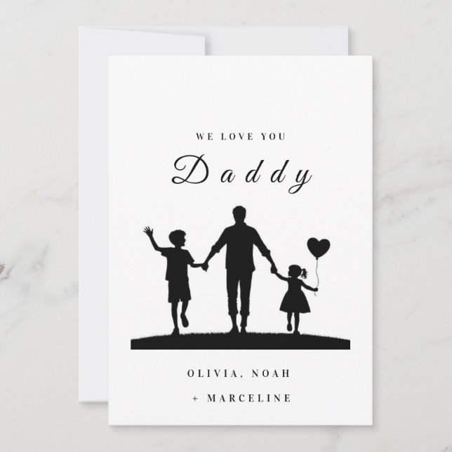 Reserve A Data Custom “We Love You Daddy” Silhouette Art (Frente)