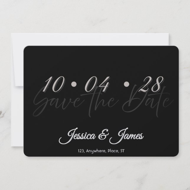 Reserve A Data Customize  Personalized Save the Date (Frente)