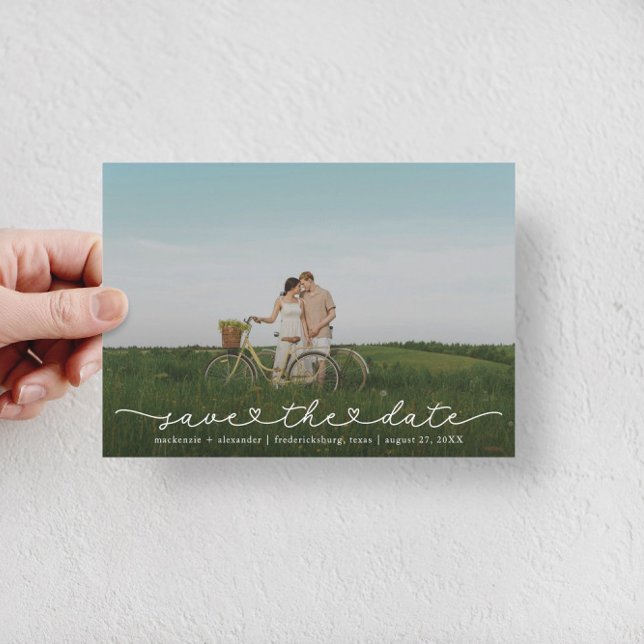 Reserve A Data Cute Boho Script Modern Save The Date Card (Criador carregado)