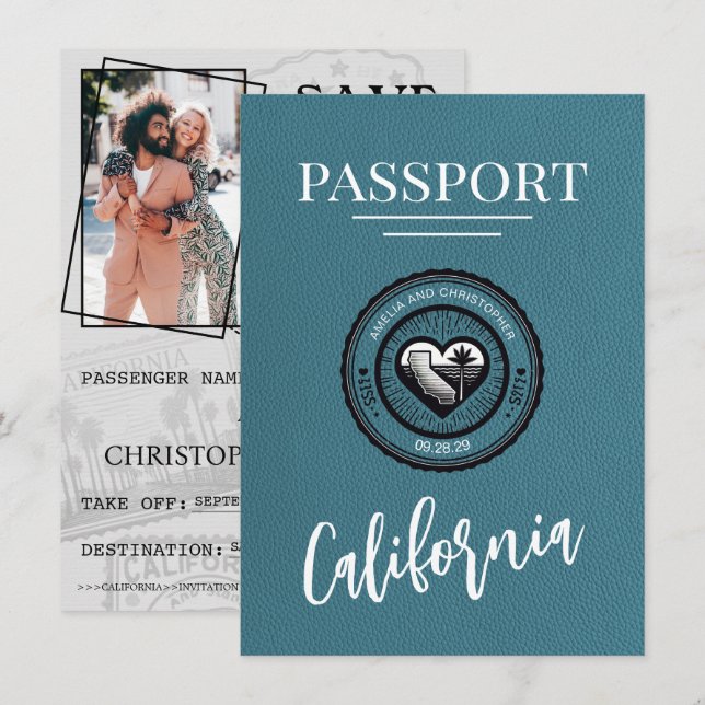 Reserve A Data Cyan California Passport Salve A Data (Frente/Verso)