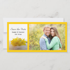 Reserve A Data Daffodils Amarelos no Casamento Branco Salvem a Da