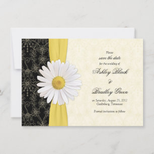 Reserve A Data Daisy Black Yellow, Casamento de marfim Salve a da