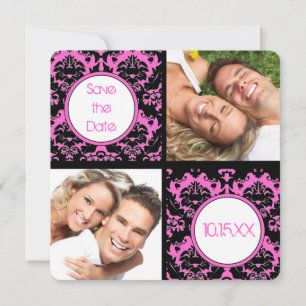 Reserve A Data Damasco de Coração Negro no Casamento Rosa Salve a