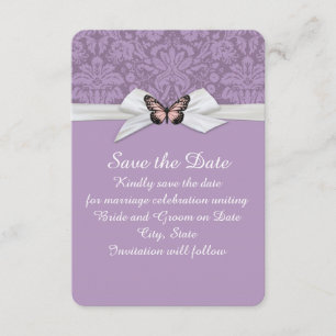 Reserve A Data Damasco para Tudor Roxo Elegante Salve a data