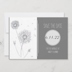 Reserve A Data Dandelion Flat Save The Date Card