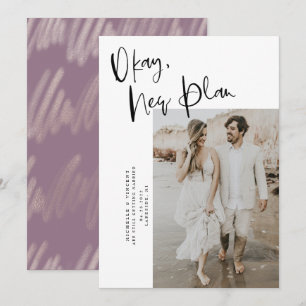 Reserve A Data Data de Alteração do Novo Plano Moderno Casamento 