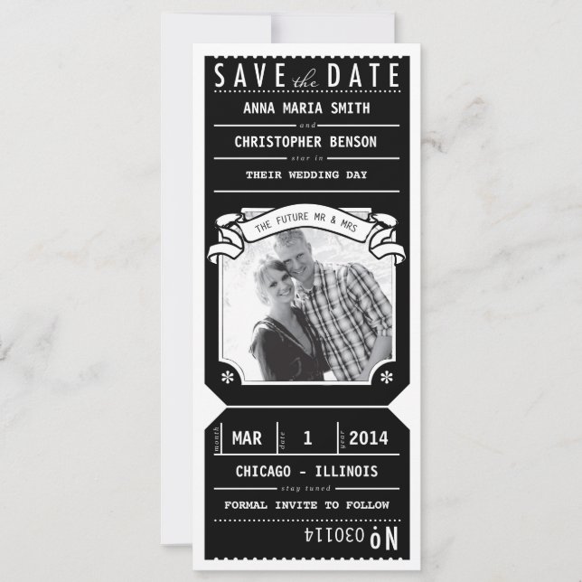 Reserve A Data Data de Salvamento da Fotografia do Tíquete de Rep (Frente)