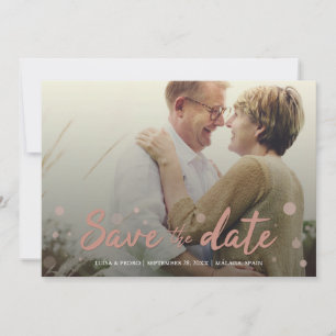 Reserve A Data Data de Salvamento de Casamento Elegante 4 Foto Ro