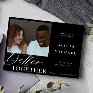 Reserve A Data Data de salvamento do casamento do script preto fo