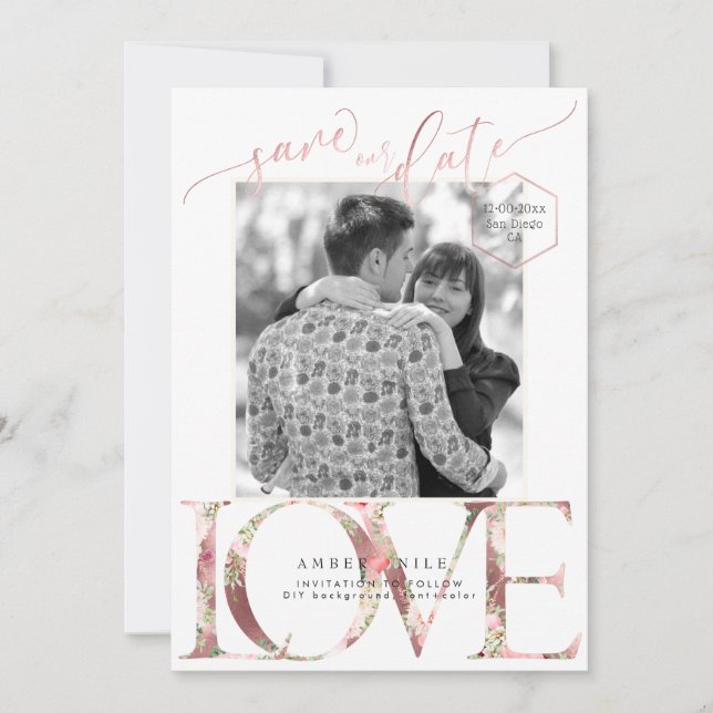 Reserve A Data Data de Salvamento do PixDezines/Amor de Botânica (Frente)