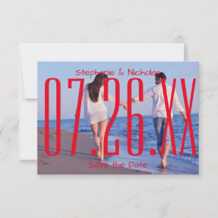 Reserve A Data Data do Império Vermelho e Foto-3x5Casamento Salve