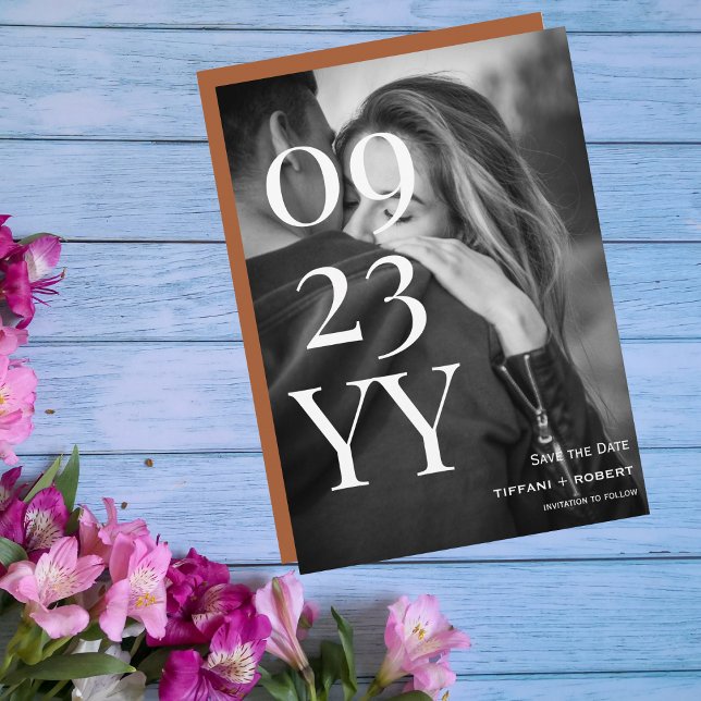 Reserve A Data Data Grande Salva a Data Foto Terracotta de Volta (Criador carregado)