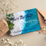 Reserve A Data Datas de Salvamento do Casamento de Destino de Pra<br><div class="desc">Casamento de fotografias aéreas maravilhosas de praia salvam os cartões de data para o seu casamento de destino, ilha ou praia. Este convite pode ser usado para qualquer praia tropical ou ilha de sua escolha, simplesmente mudar a redação do modelo para ajustado de suas necessidades. Personalize com seus nomes, data...</div>