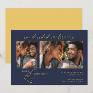 Reserve A Data Decidido no Marinho de fotos do Forever Script 2 D