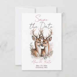 Reserve A Data Deer Wedding Save the Date Announcement