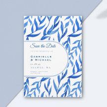 Delft Blue Chinoiserie Padrão Floral Salvar