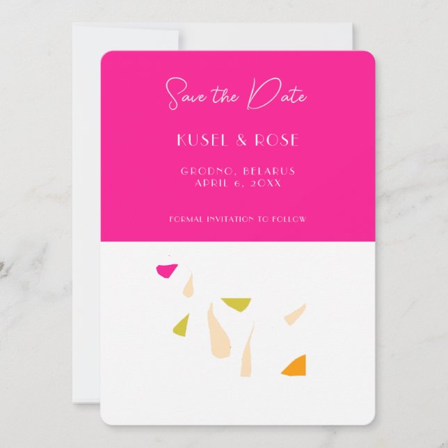 Reserve A Data Delicar A Placa De Data Em Plano Botânico (Frente)