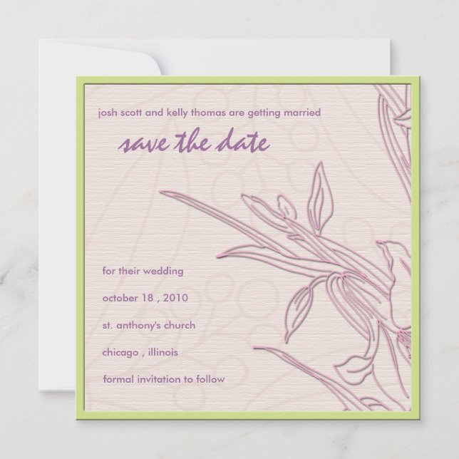 Reserve A Data Delicar floral salvar data (Frente)