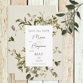Reserve A Data Delicate Boho Greenery Wedding