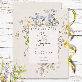 Reserve A Data Delicate Boho Wildflower Cream Wedding