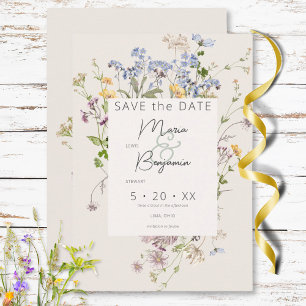 Reserve A Data Delicate Boho Wildflower Cream Wedding