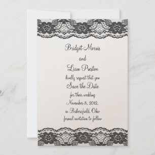 Reserve A Data Delicate e Lacy Salvem a Data (champanhe)