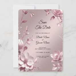 Reserve A Data Delicate Pink Floral Frame Save The Date