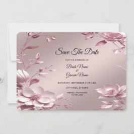 Reserve A Data Delicate Pink Floral Frame Save The Date